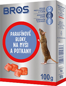 Bros - parafinové bloky na myši, krysy a potkany 100 g