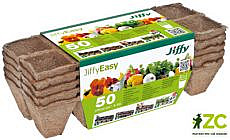 Rašelinový kontejner Jiffystrips® 5-50, 4,5x4,5 cm - plato 10ks, 5 plat v balení