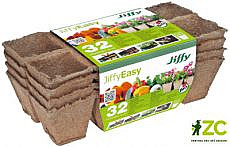 Rašelinový kontejner Jiffystrips® 6-32, 5 x 6 cm - plato 8 ks, 4 plata v balení