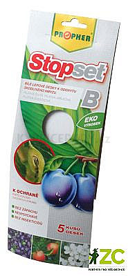 STOPSET B  -  lepové desky BÍLÉ 25x10 cm