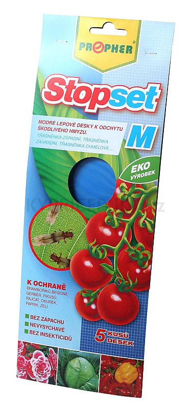 Stopset - lepové desky MODRÉ 10x25 (5 ks)