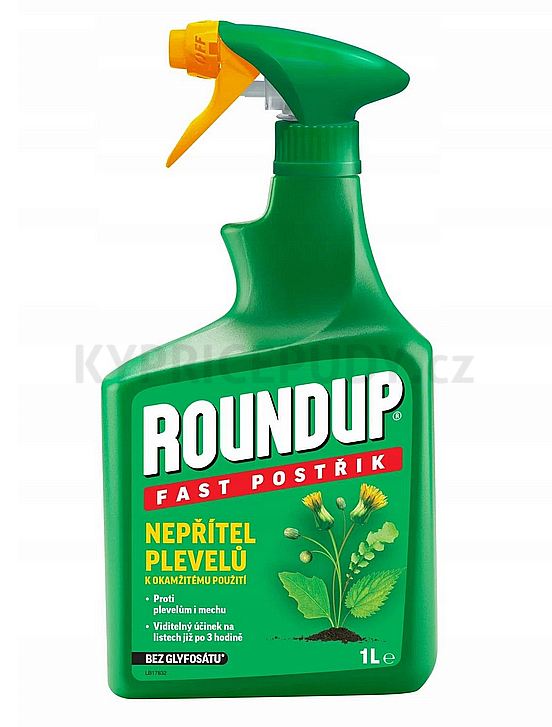 Roundup Fast / bez glyfosátu - 1 l rozprašovač EVERGREEN