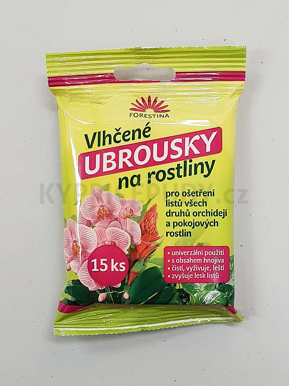 Vlhčené ubrousky na rostliny - 15ks