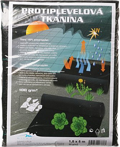 Tkaná textílie 90g černá 1,5x5m